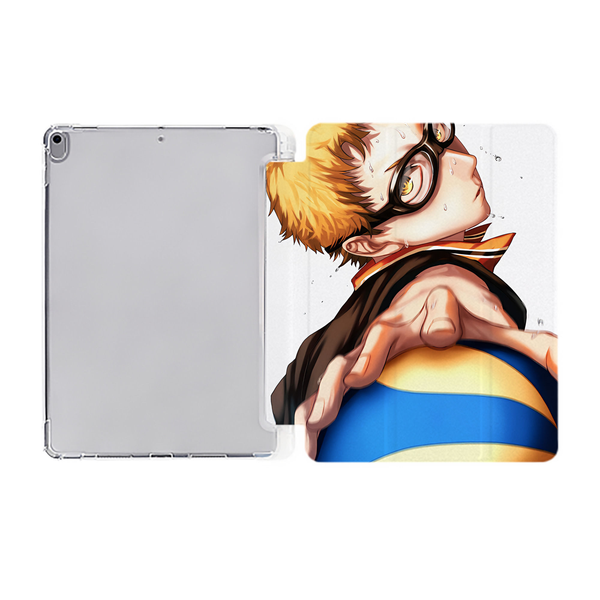 （画像用） ハイキュー!! Haikyu!! IPad ケース ペン収納付き 三つ折りスタンド PUレザー×シリコン 対応機種9.5/10.5/10.9インチ